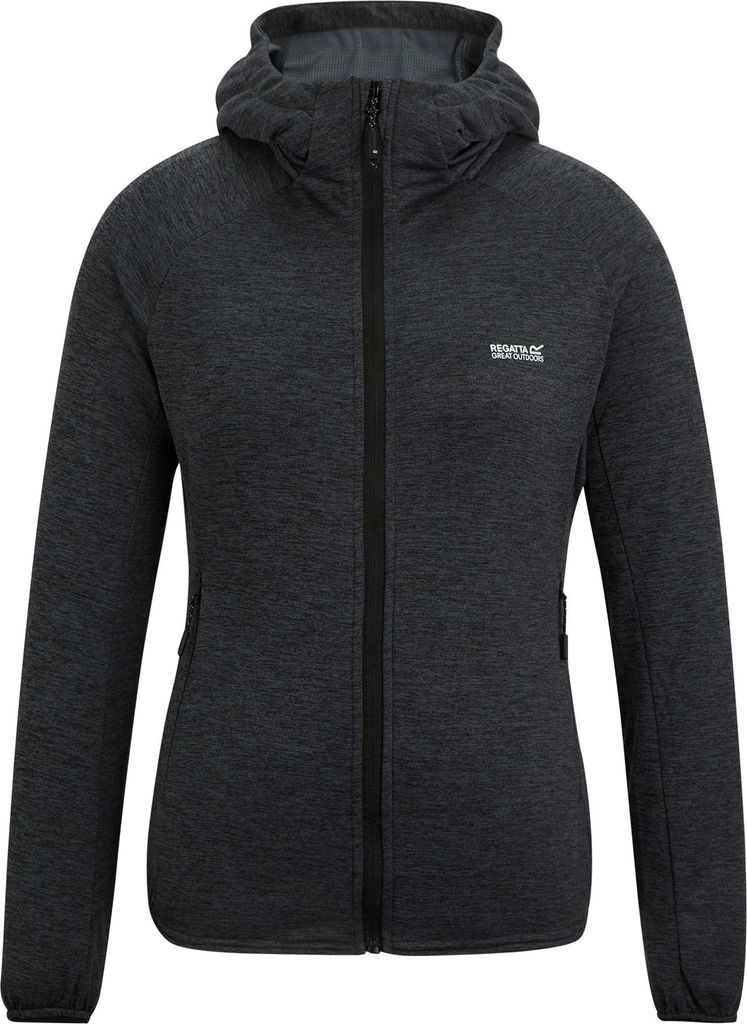 Regatta - "Ferna" Fleecejacke für Damen, mit Kapuze, Stretch RG12711 (40 DE) (Sturmgrau)