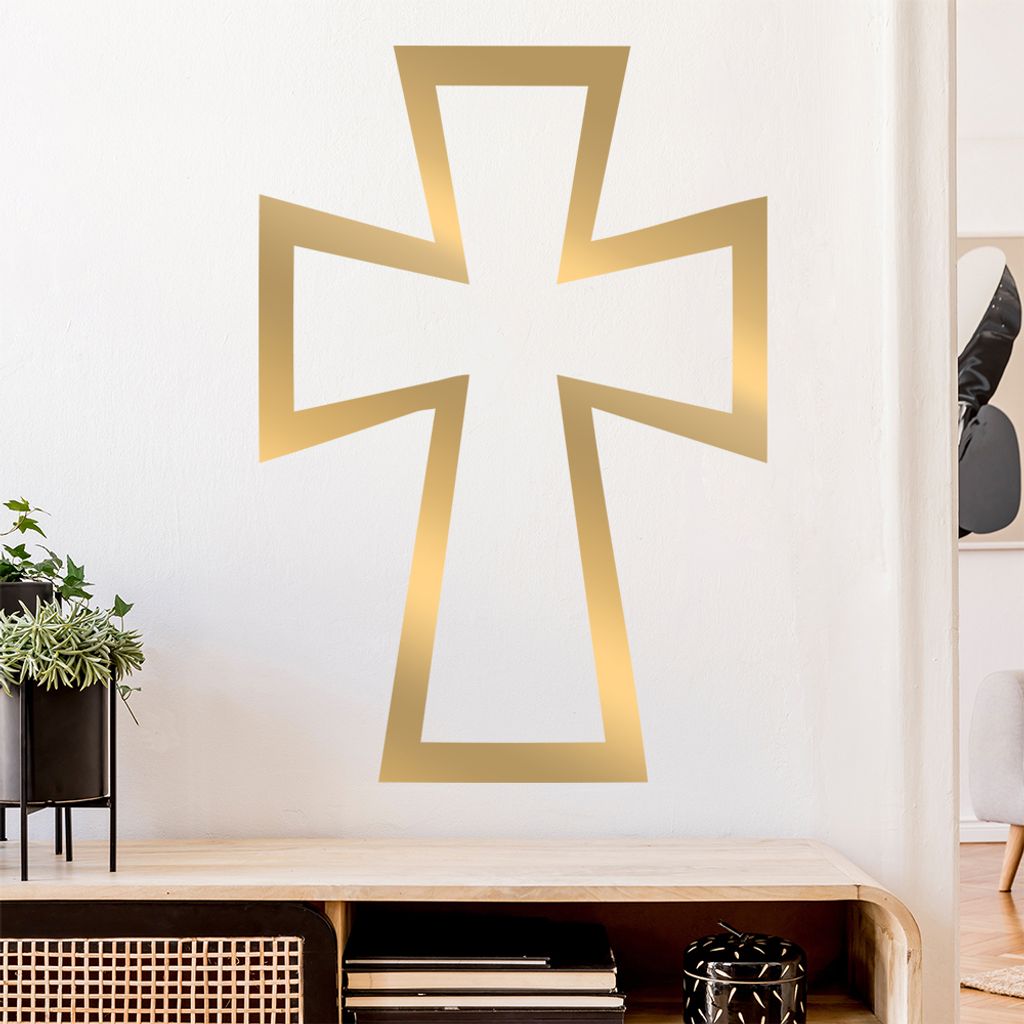 Byzantinisches Kreuz II Wandtattoo Wandaufkleber Wall Sticker - Dekoration, Küche, Wohnzimmer, Schlafzimmer, Badezimmer