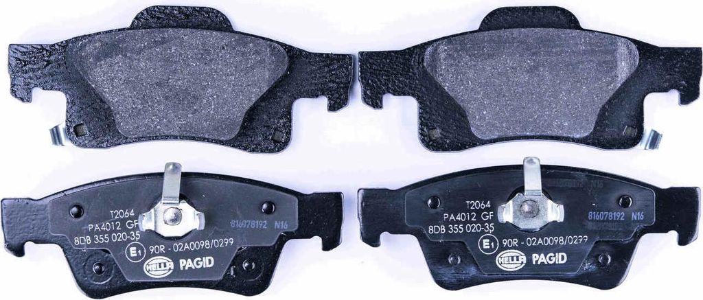 Bremsbelagsatz Scheiben mit Verschleißwarnung 18 mm HELLA für u.a. JEEP GRAND