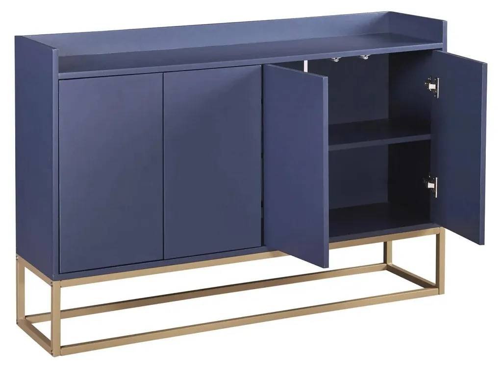 Buffet moderne bleu pour salon : optimisez votre rangement avec style !