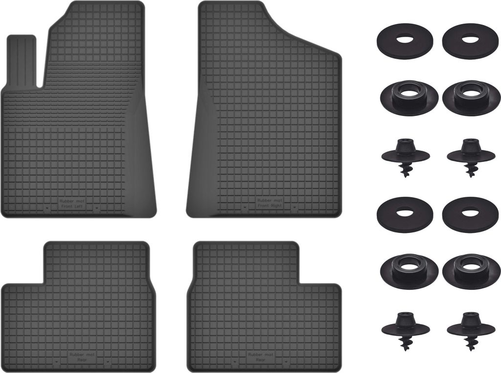 Gummimatten Mit Stoppern Für: Dodge Avenger (2007-2015) Schwarz Set
