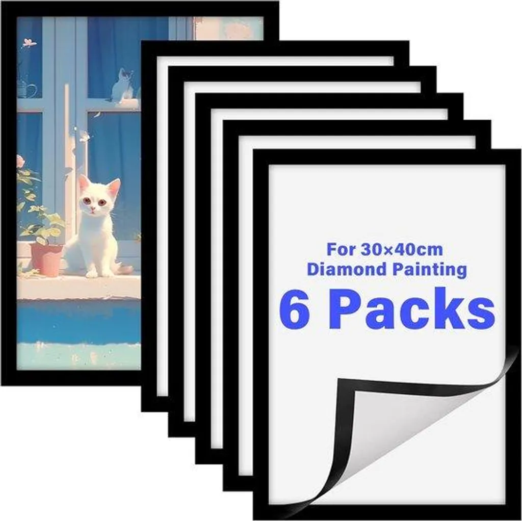 Organisateur de peinture magnétique noir 30x40 cm lot de 6 rangement