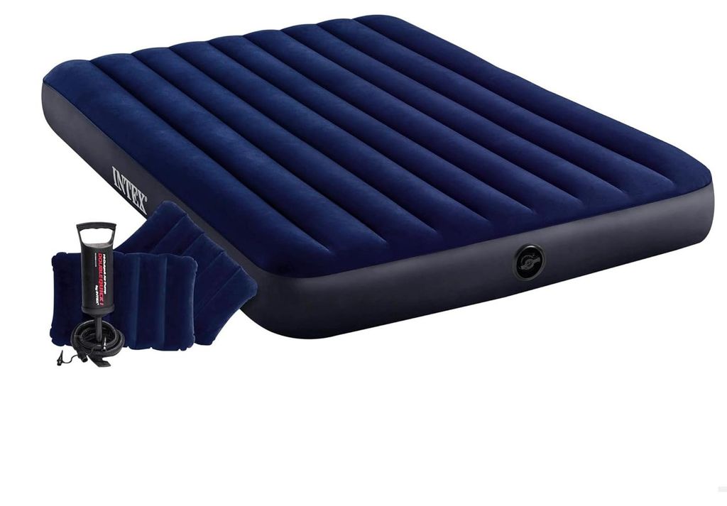 INTEX Luftbett DuraBeam Classic Queen 152x203 cm mit Pumpe Produktbild 