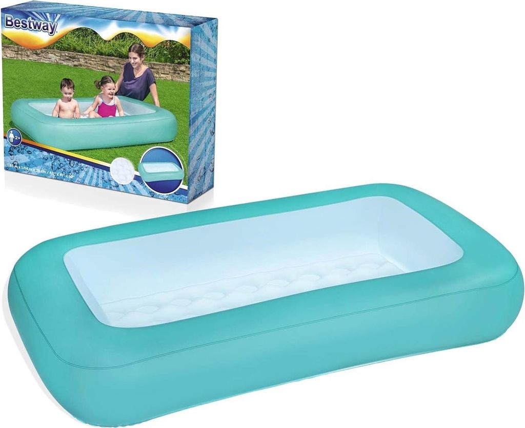 Aufblasbarer Pool 165 x 104 x 25 cm 2 Farben Bestway 51115 blau