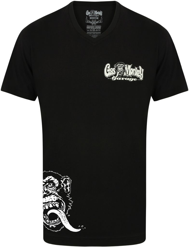 Gas Monkey Garage T-Shirt Side Monkey Black-S