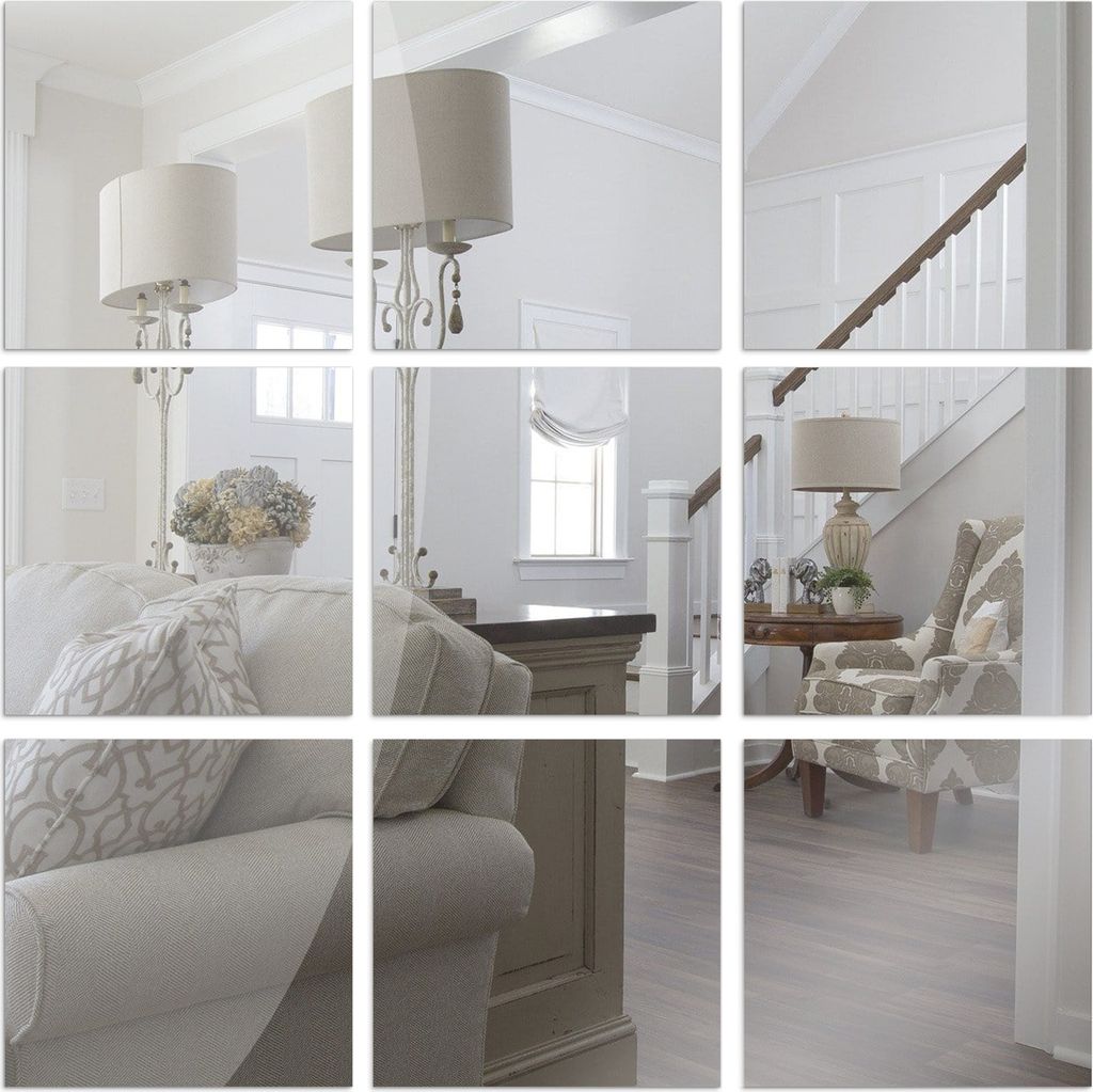 Spiegelfliesen selbstklebend 20x20cm 4 Stück Dekorative Wandspiegel Spiegelkacheln Fliesenspiegel Spiegel zum Kleben - Deko für Küche Bad Schränke