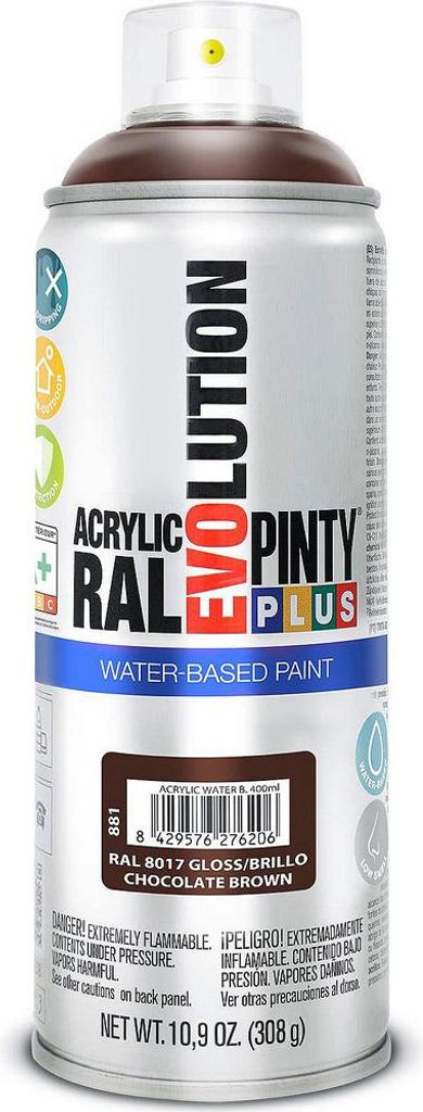 Pintyplus Evolution Wasserbasierte Aerosolfarbe 520cc Ral 8017 Schokoladenbraun