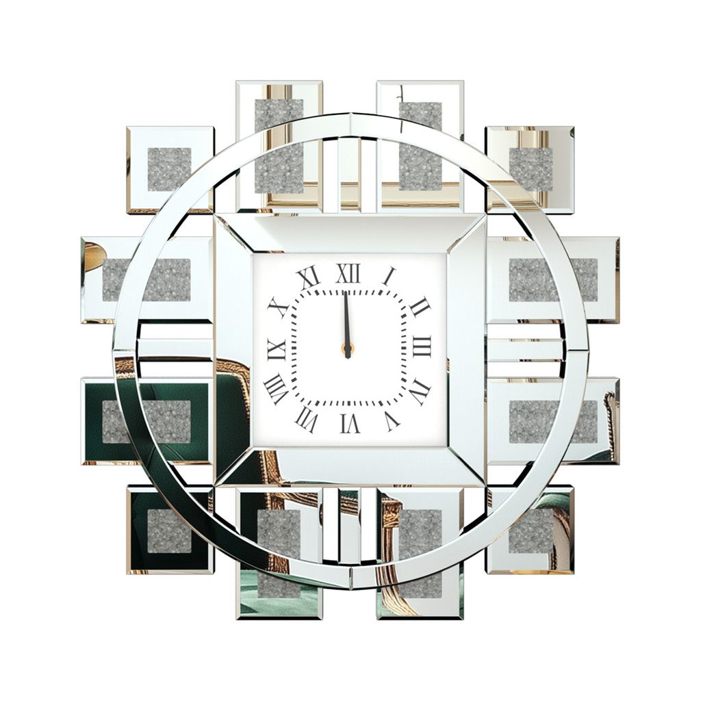 WISFOR Horloge murale 80 cm, ronde Décoration, Moderne Image du produit 