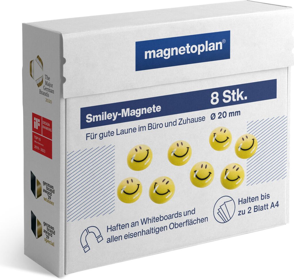 Smiley Magnete klein 20mm 8St