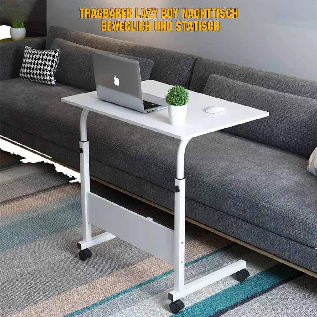 Table d'appoint à roulettes chariot mobile design noir mat - Charge 15kg - 8