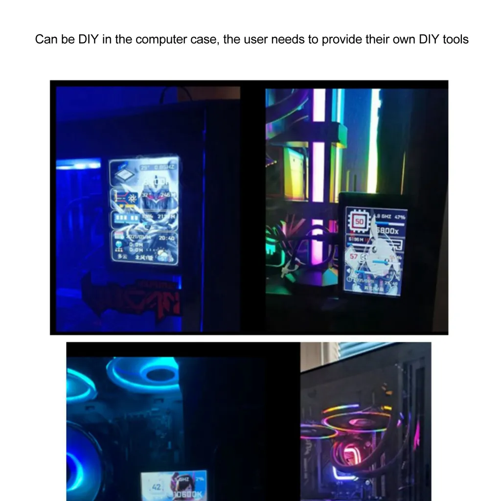 Afficheur température PC 3,5 pouces IPS pour surveillance CPU et RAM