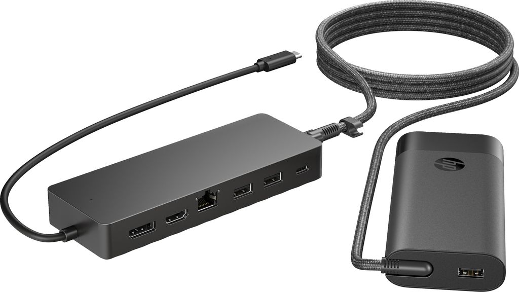 HP Universal USB-C Hub und Laptop-Ladegerät-Kombination Produktbild 