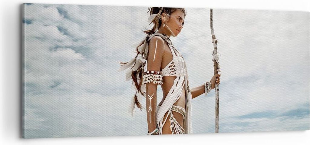 Bild auf Leinwand - Leinwandbild - Einteilig - Brennen Mann Frau - 100x40cm - Wand Bild - Wanddeko - Wandbilder - Leinwanddruck - Bilder - Wanddeko...
