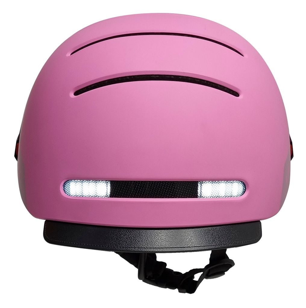 Bluetooth city helmet 54-58cm LED/SOS/Intercom pink Produktbild 