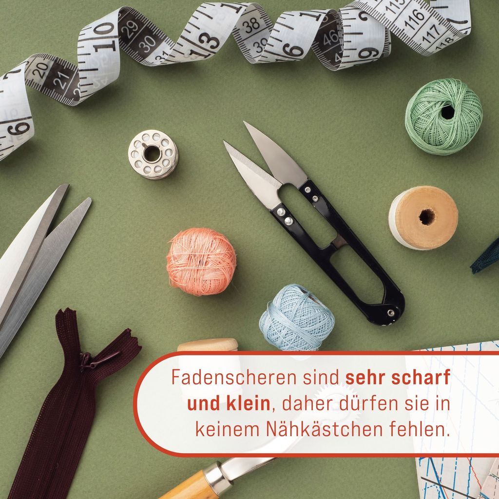 4x Fadenschere scharf aus Edelstahl - Universell Produktbild 5