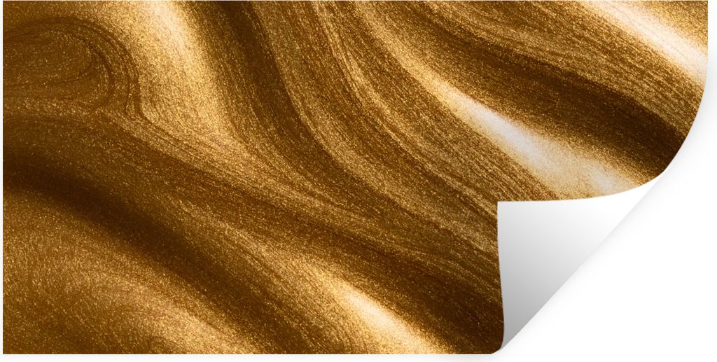 MuchoWow Wandtattoo Wandsticker Wandaufkleber Goldene Farbe 80x40 cm Selbstklebend und Repositionierbar - Aufkleber
