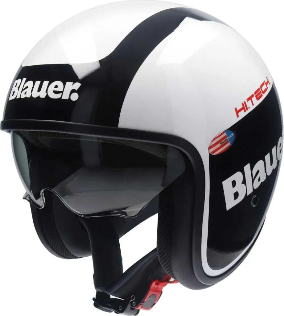 Casque Blauer Pilot 1.1 G Graphic Blanc Brillant avec Écran Solaire