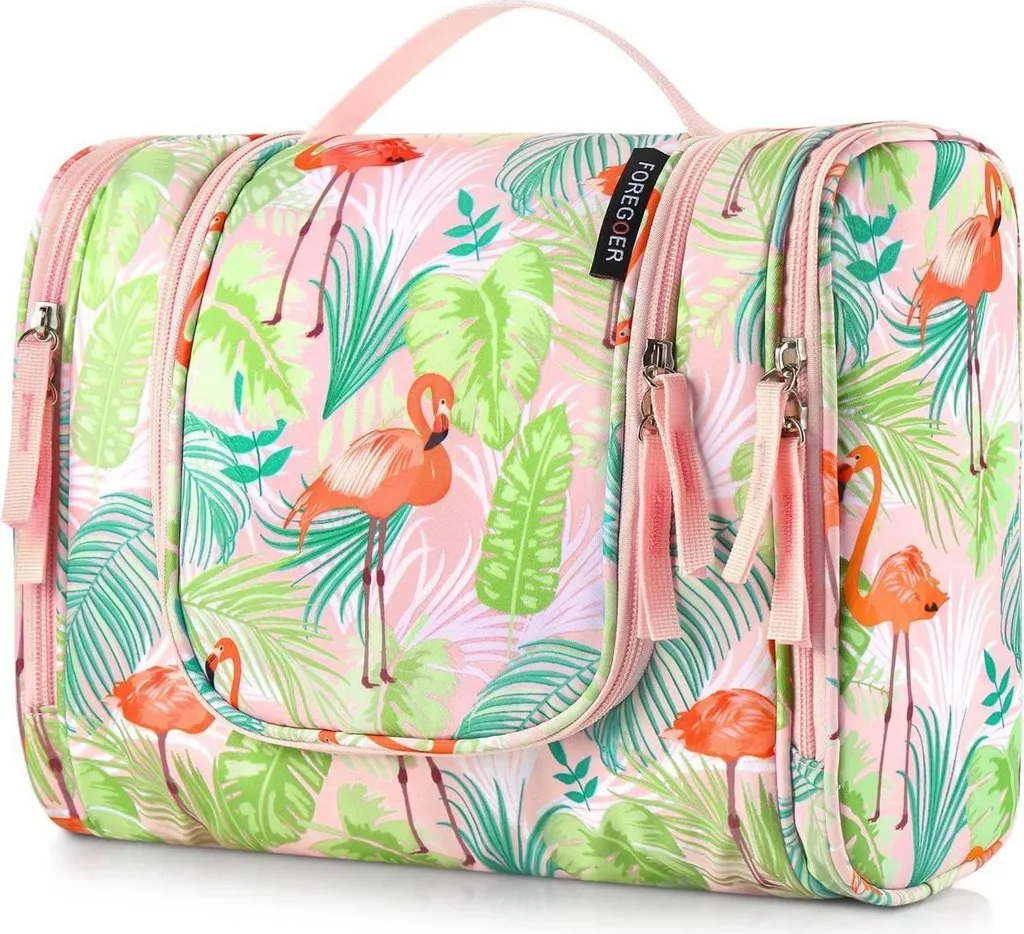 Grande trousse de toilette de voyage à suspendre avec 10 compartiments