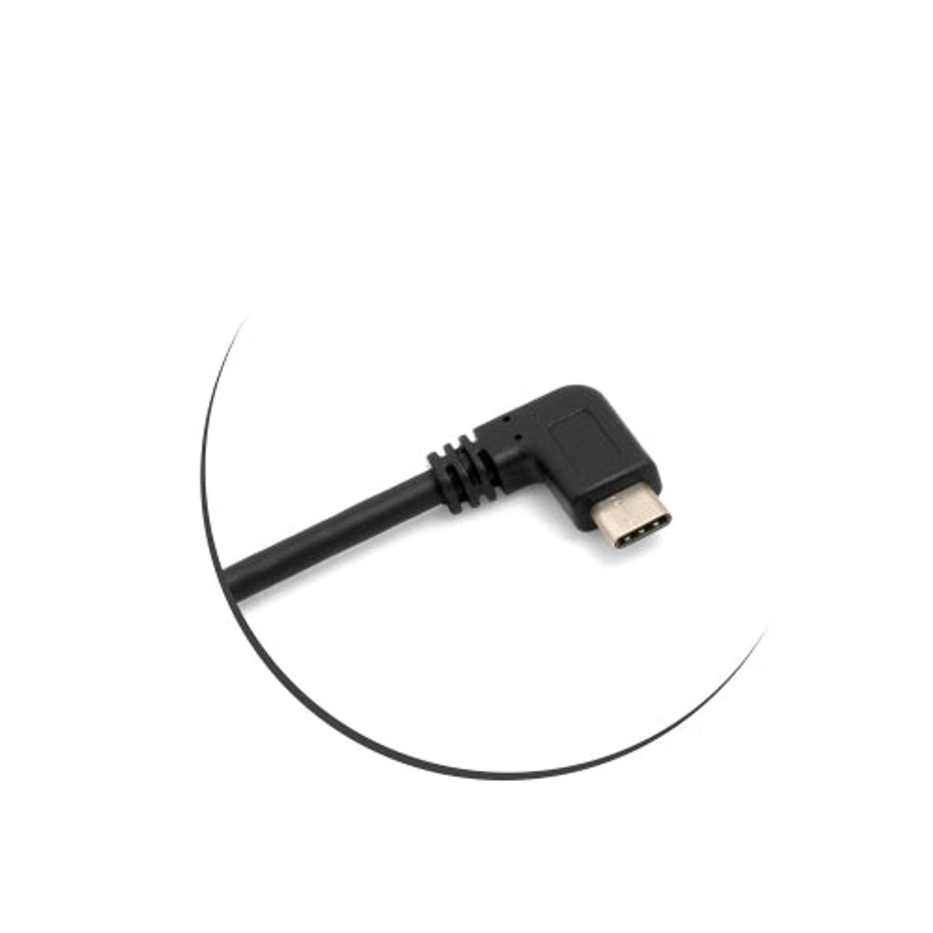 SYSTEM-S Cavo Adattatore USB Type-C 90° A USB-A – 1,4 Metri, Bianco, Angolato