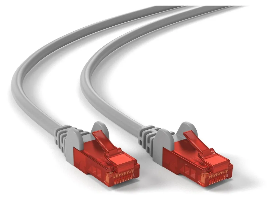 Goobay Cavo Patch CAT 6 U/UTP Grigio - Connessione LAN Gigabit Stabile - 4