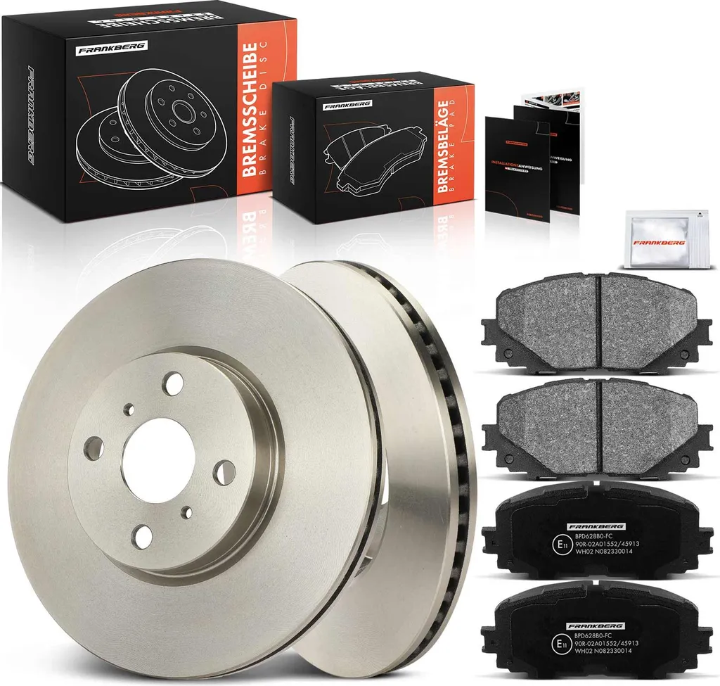 Disques de frein ventilés et plaquettes Frankberg pour Toyota Yaris Vios