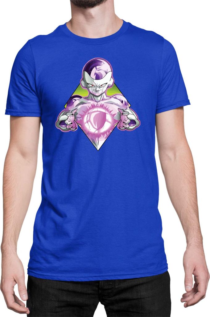 Herren T-Shirt Dragon Anime Manga Ball Z Frieza 04, Man L / Blau