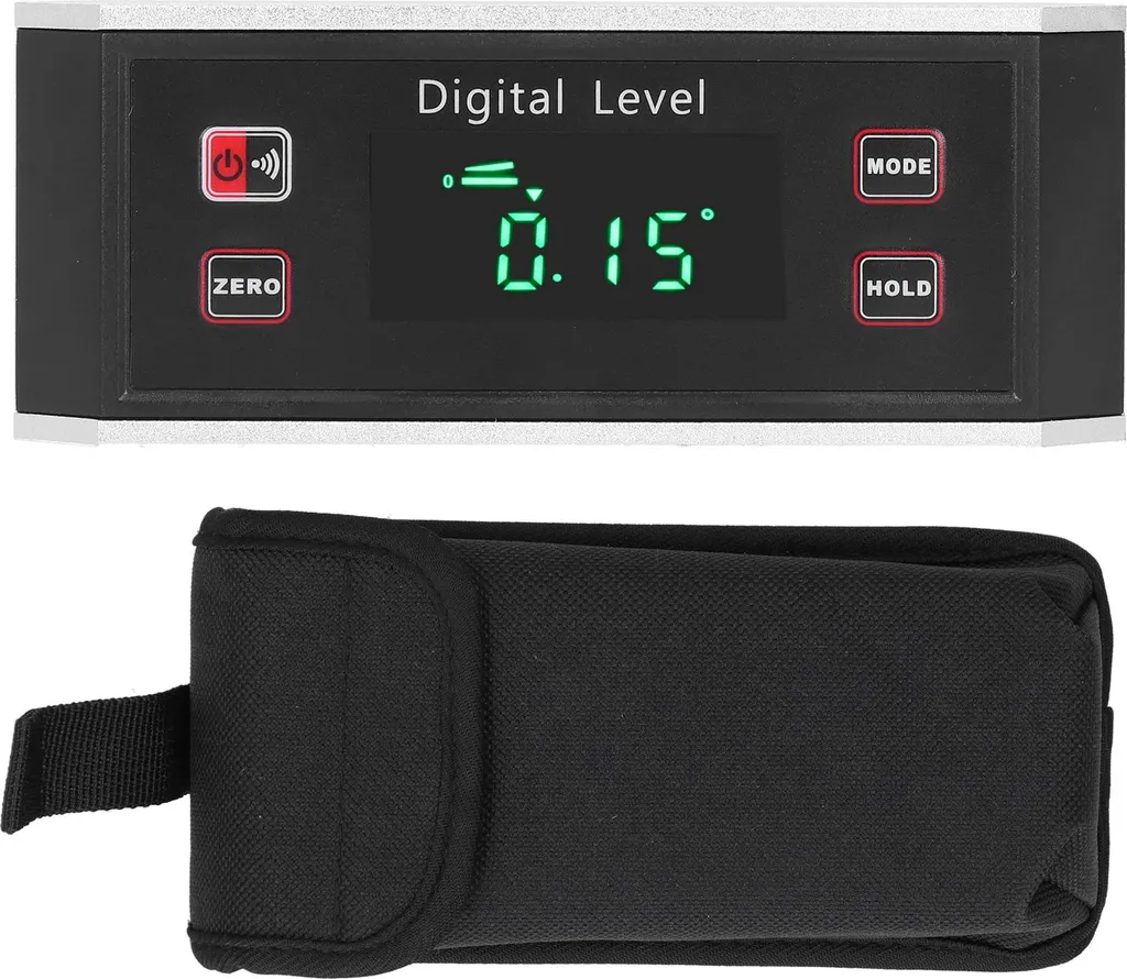 Rapporteur d'angle et boîte à niveler digitale pour menuiserie de 55mm