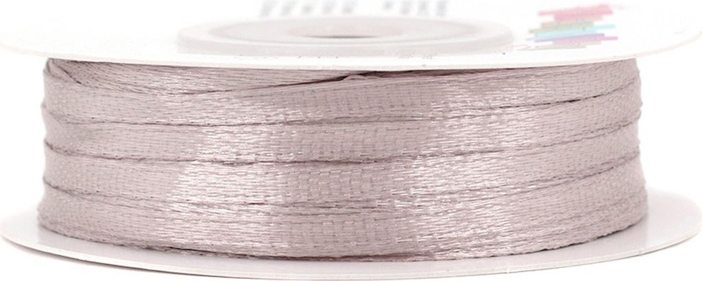 Satinband 3mm x 50m Rolle Taupe Produktbild 