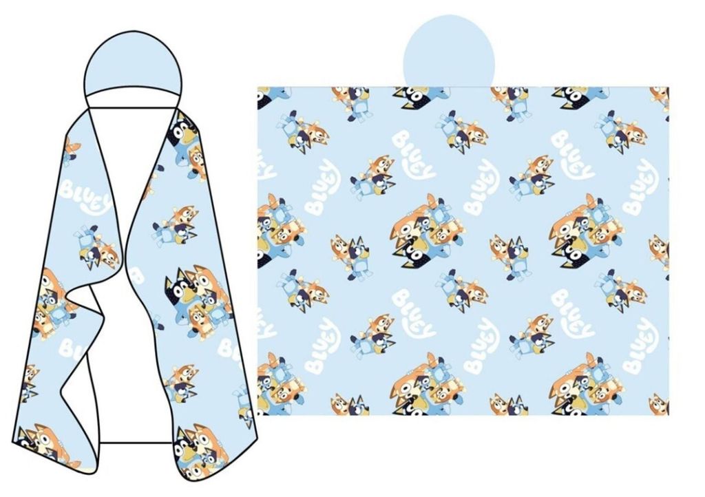Couverture polaire Bluey avec capuche Image du produit 