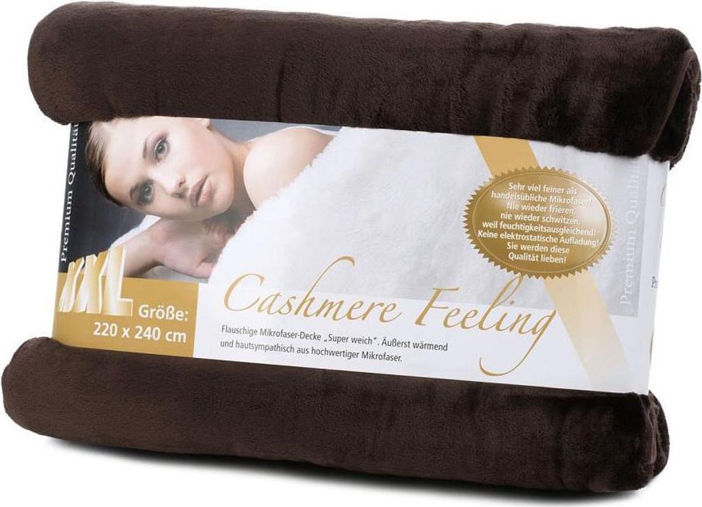 Gözze Premium Cashmere-Feeling Decke 220 x 240 cm Wohndecke Produktbild 