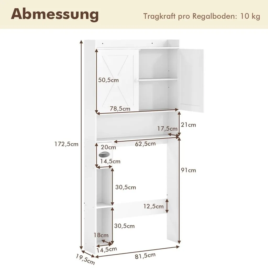 Solution de rangement WC pour petits espaces avec étagères blanches - 2
