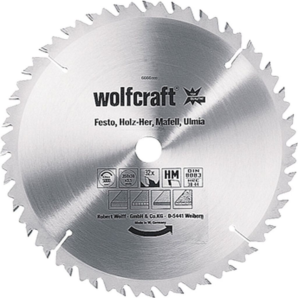 Wolfcraft Kreissägeblatt Serie grün Ø 250 mm Bohrung Ø 30 mm