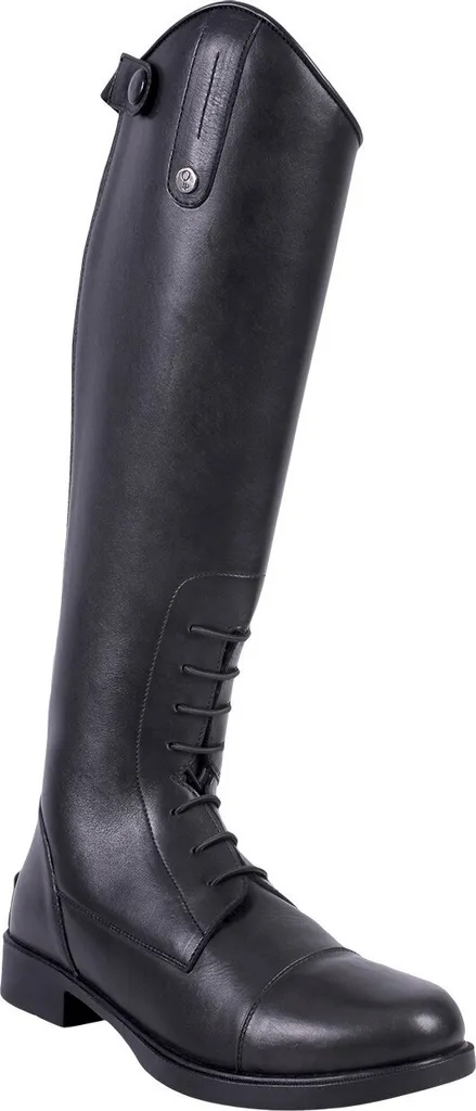 Bottes d'équitation QHP Julia pour enfants en cuir noir - Taille 39