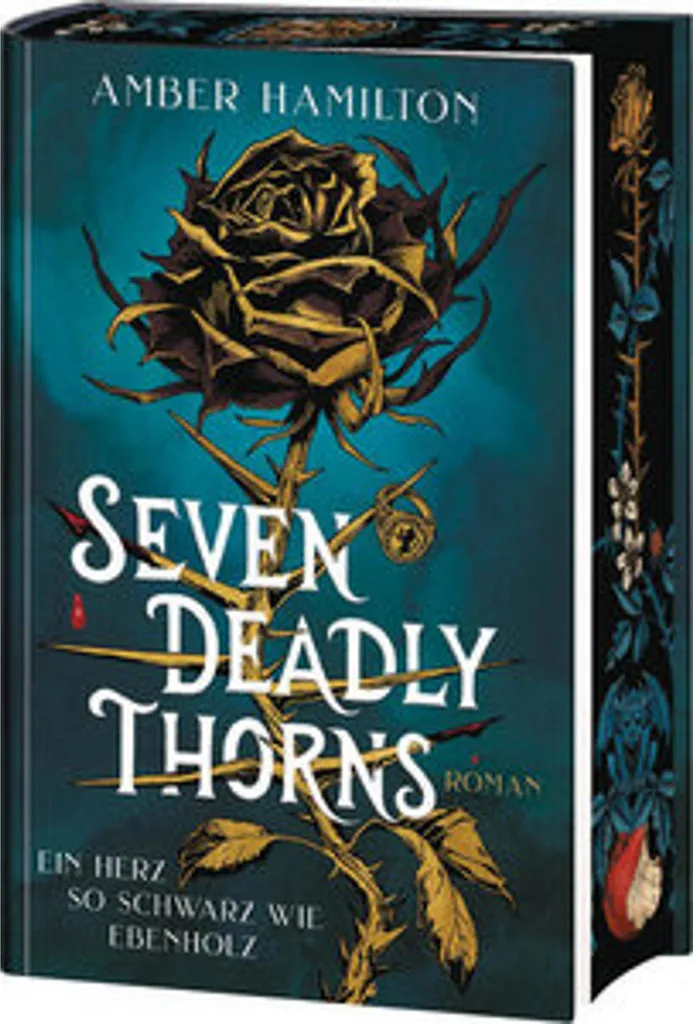 Roman fantasy relié Seven Deadly Thorns avec couverture rigide deluxe
