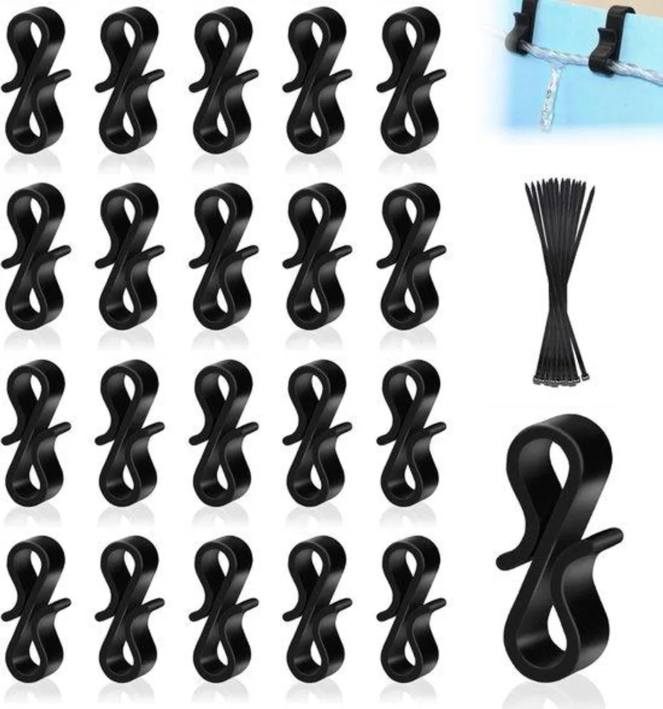 Fixez vos Câbles sans Percer : 120 Clips de Gouttière Noirs en Nylon