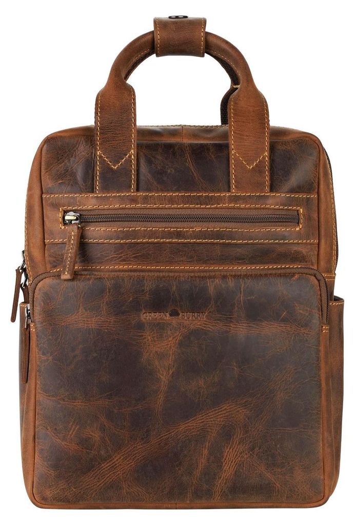 GREENBURRY Freizeitrucksack Rucksack Vintage Backpack Brown braun