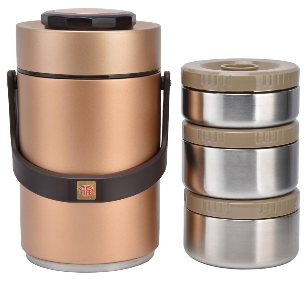 2,3 l Vakuum-Lunchbox aus 304 Edelstahl, 3 Schichten Produktbild 
