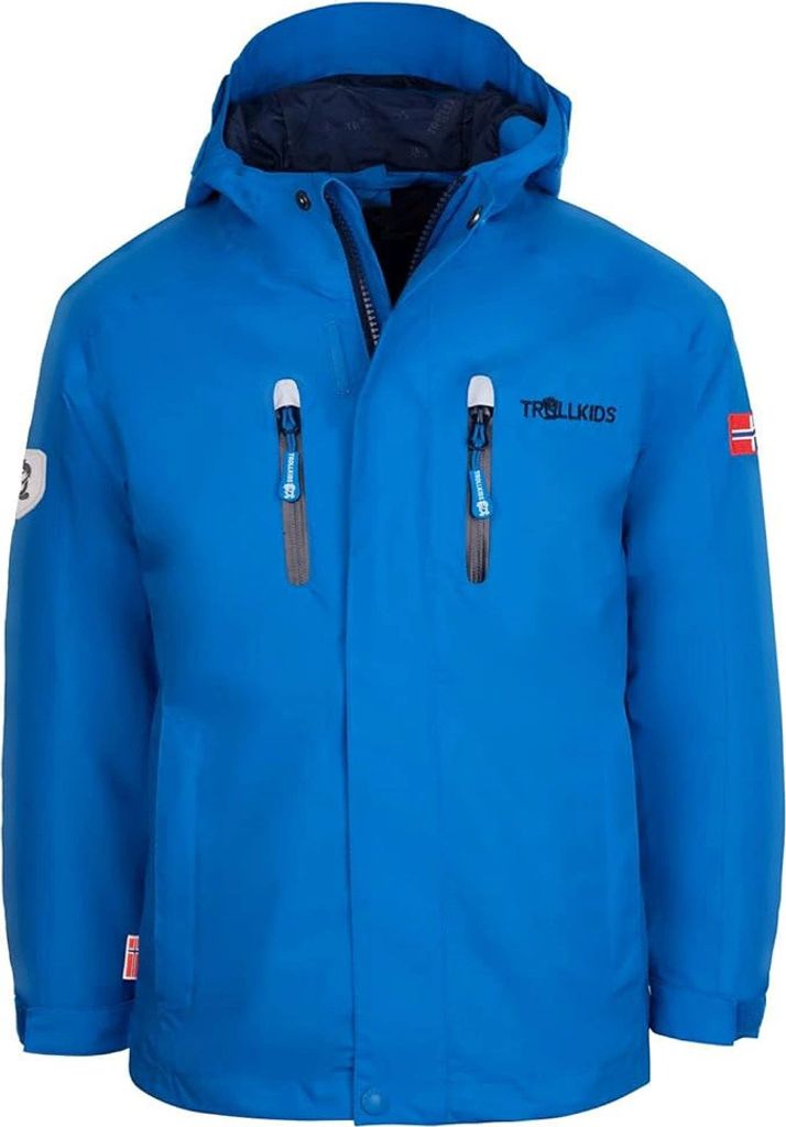 Trollkids Kids Sognefjord Jacket PRO Jungen Regenmantel Blau 431-160 Grösse 98