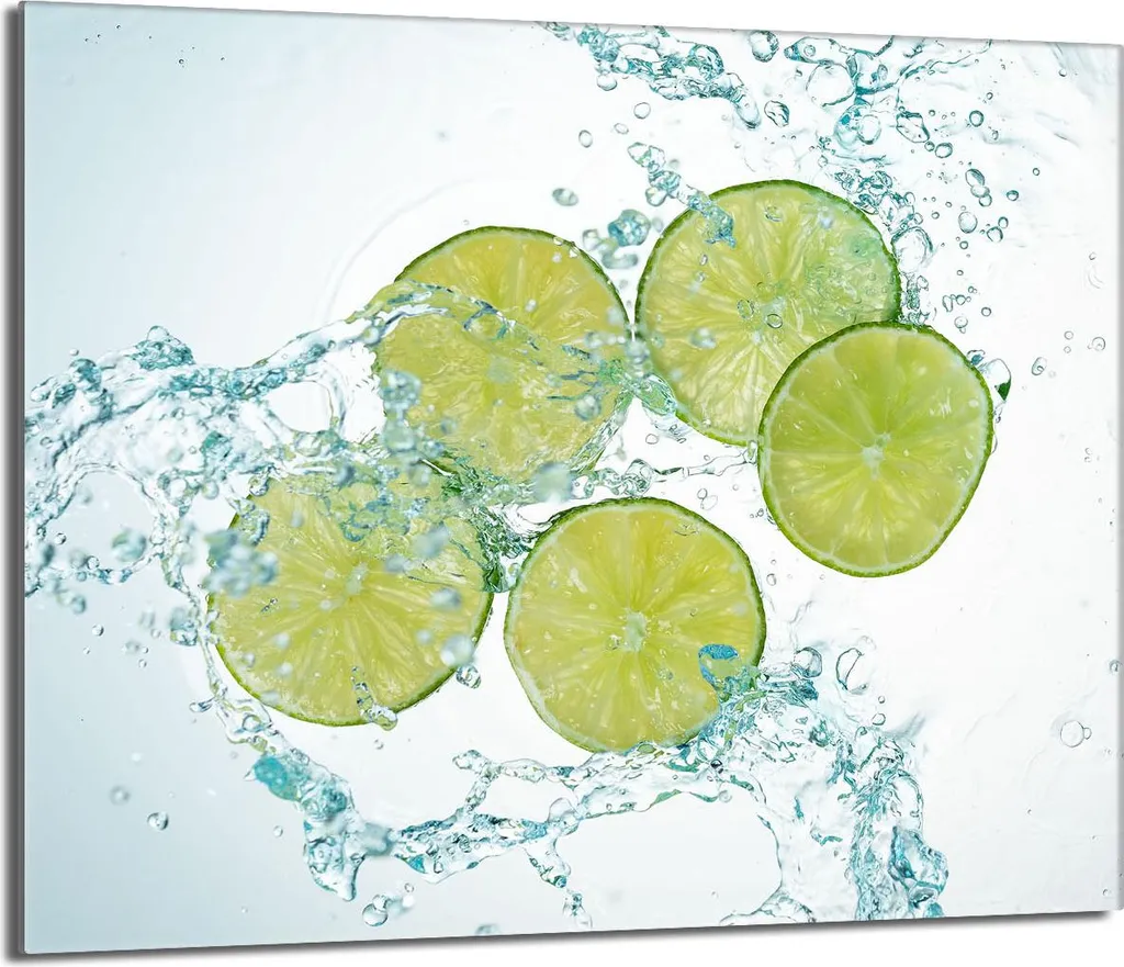 Copri Piano Cottura 60x52 in Vetro Temperato Acqua di Calce - Tagliere