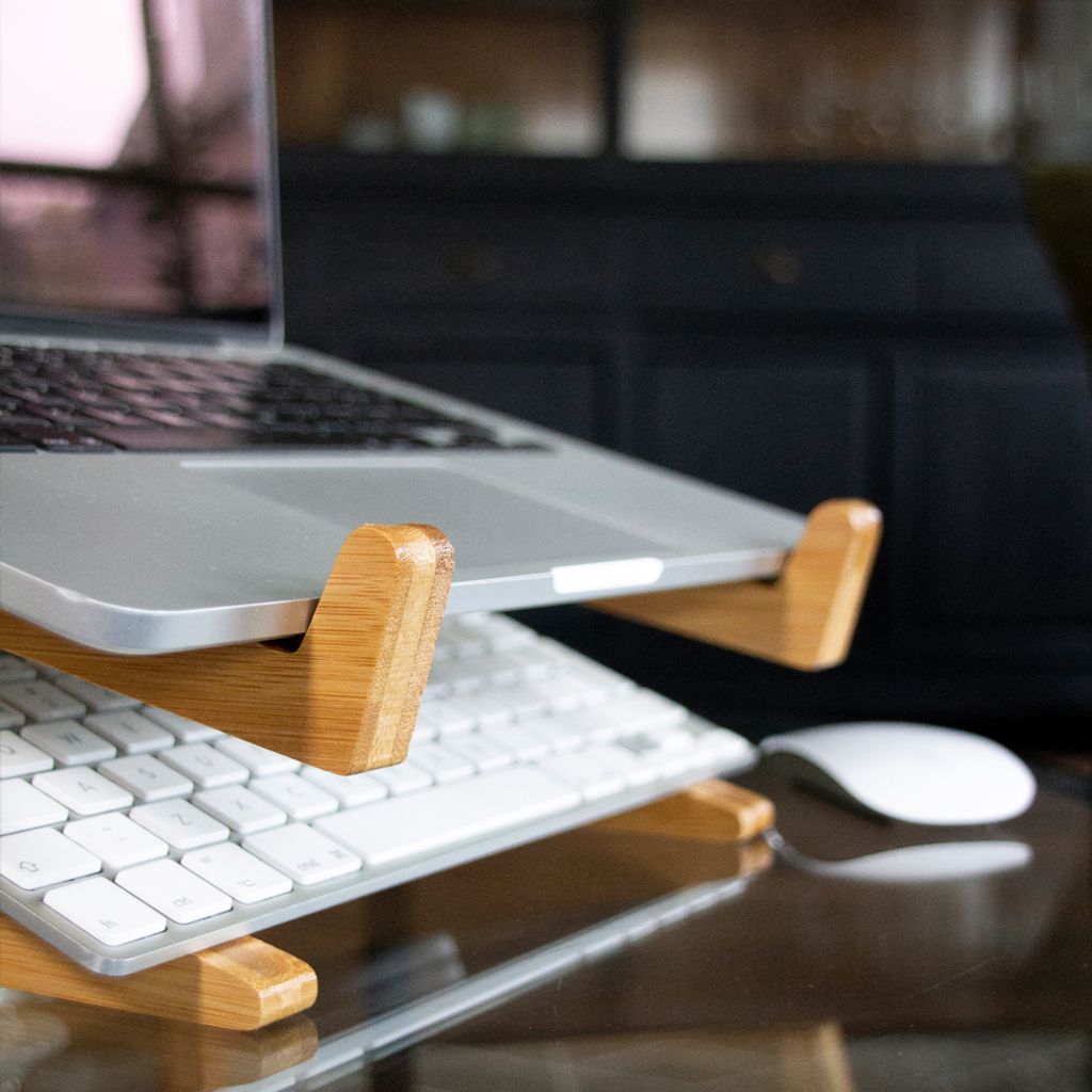 QUVIO Laptopständer aus Holz - Laptophalter - Produktbild 7