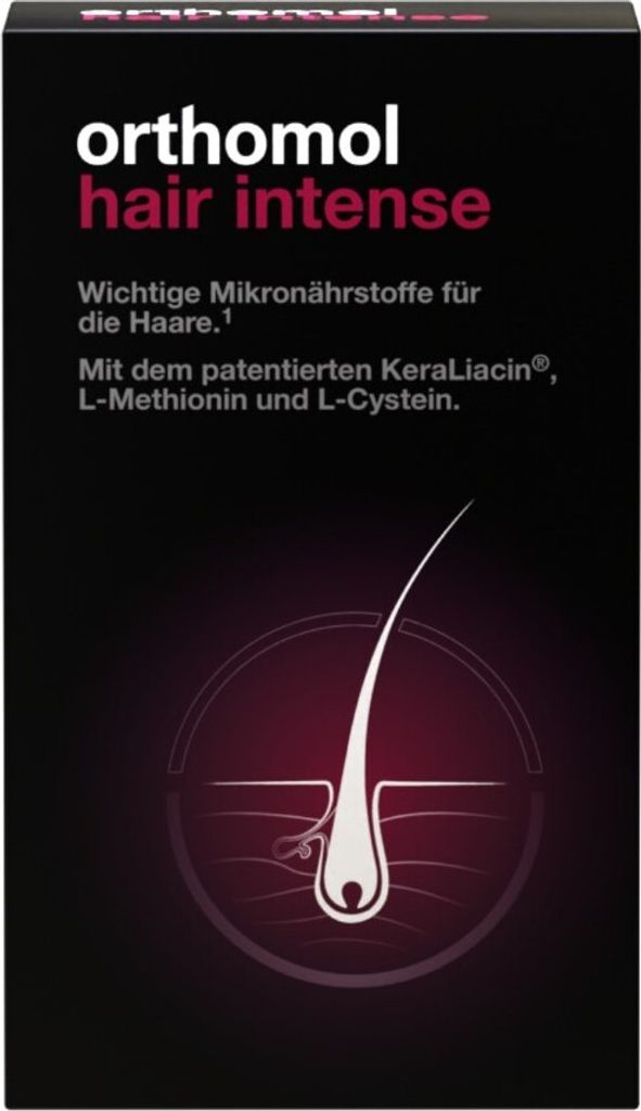 Orthomol Hair Intense - Mikronährstoffe für schönes Haar - mit Biotin, Kupfer und Zink, 30 St. Tagesportionen