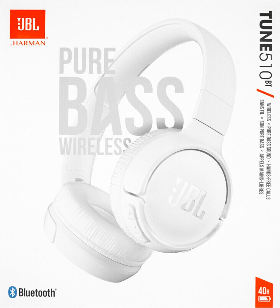 JBL On-Ear Kopfhörer Tune 510 BT weiß Produktbild 11