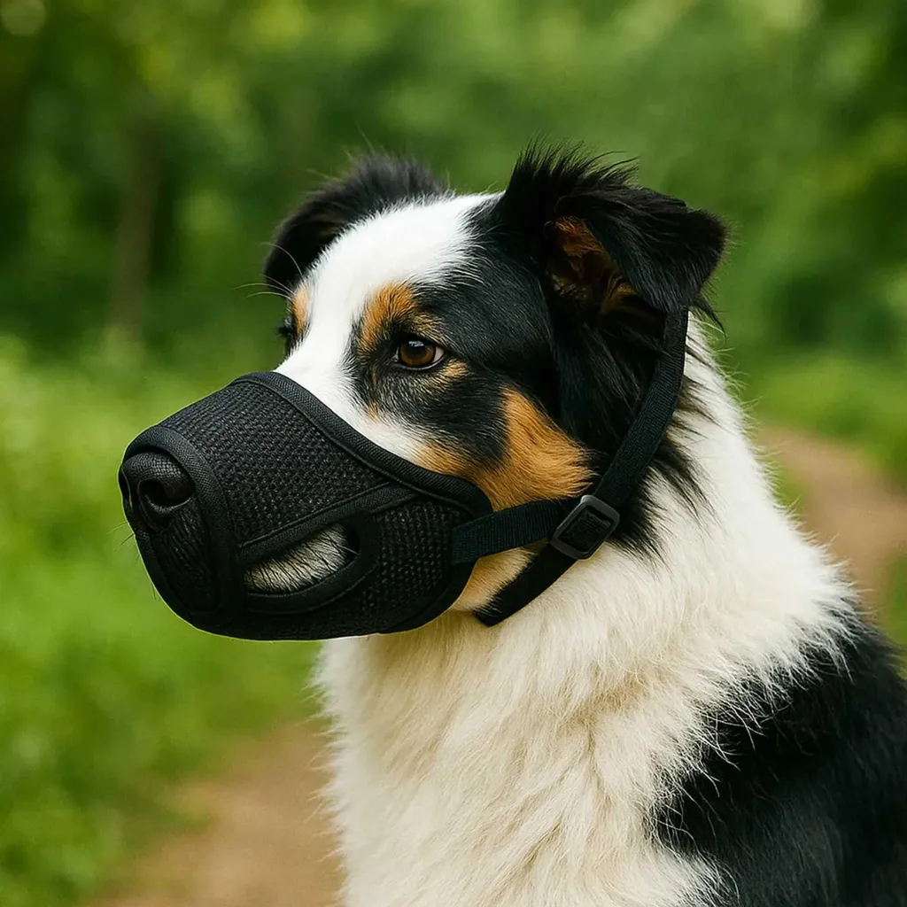 Museruola Morbida XL per Cani Nera - Sicurezza e Comfort in Città - 4