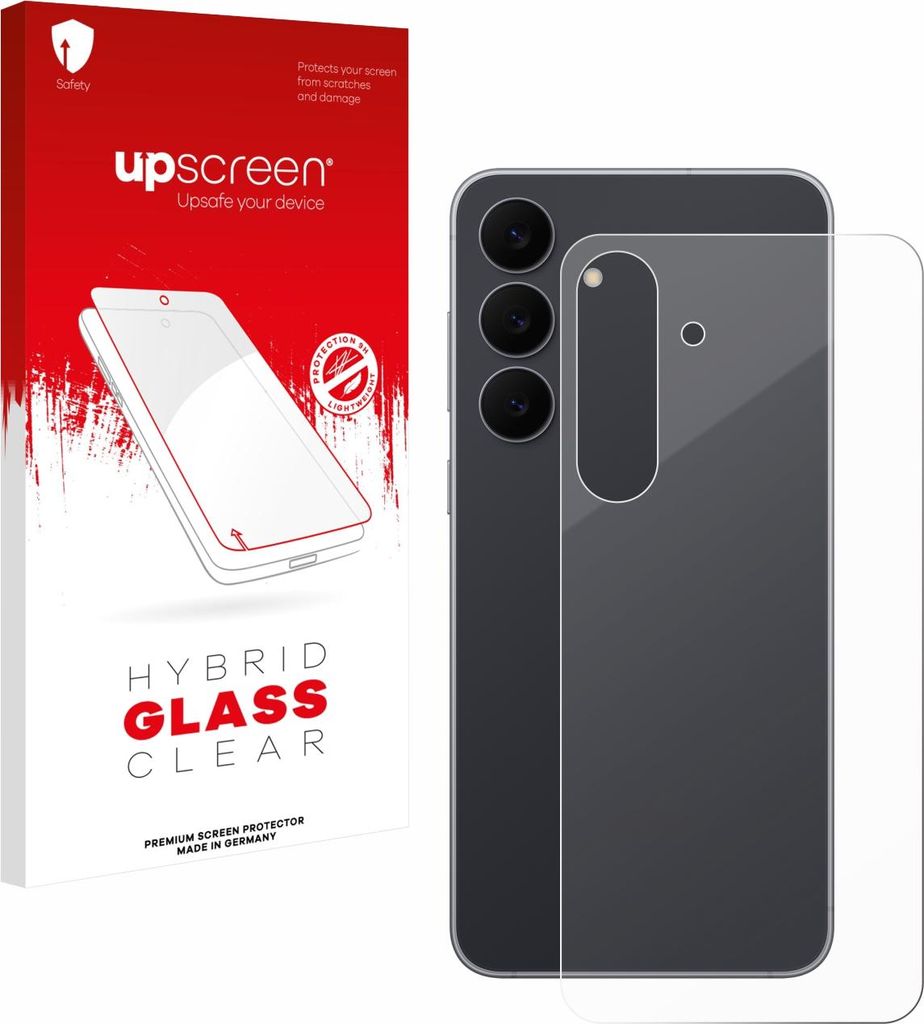 upscreen Schutzglas für Samsung Galaxy S25 FE (Rückseite) Schutzfolie Panzer Folie Glas Display Schutz klar