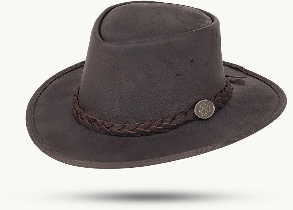 Scippis Hut – Talaroo – Klassischer Outback-Hut aus fein strukturiertem Leder – Faltbar & bequem