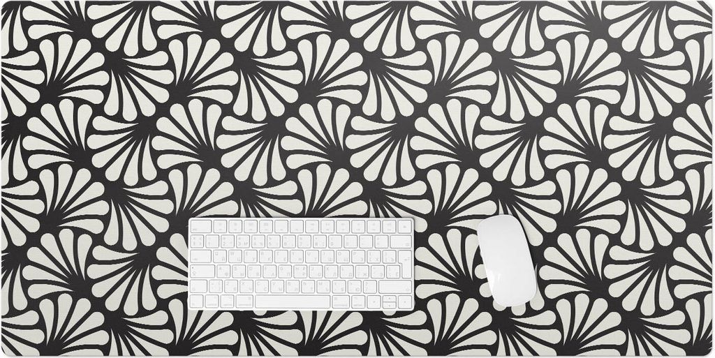 Florales Retro-Muster – Schreibtischunterlage – Rutschfeste Tischunterlage – Schreibtischmatte für Büro & Zuhause – Schreibunterlage – ...