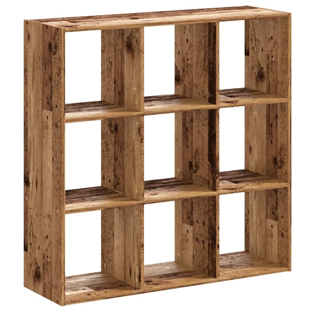 vidaXL Bücherregal Altholz-Optik 102x32x102 cm Holzwerkstoff