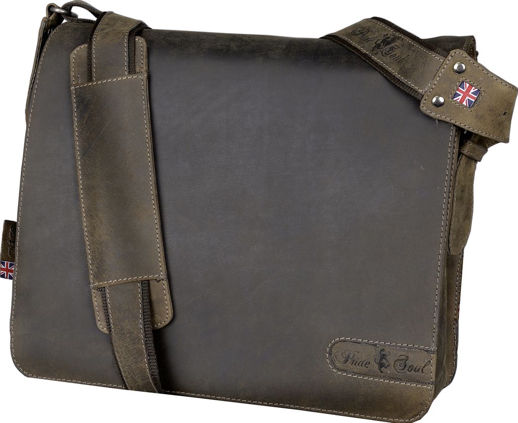 Pride & Soul Notebooktasche BEN 47138 37x33x14cm Echtleder braun
