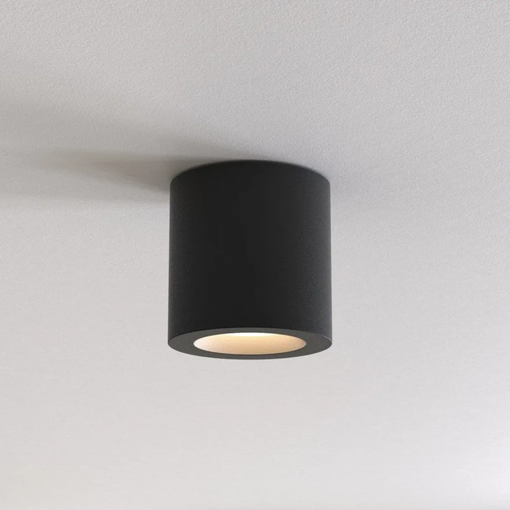 Astro Kos Downlight IP65 Nero: Faretto Esterno e Bagno GU10 Elegante