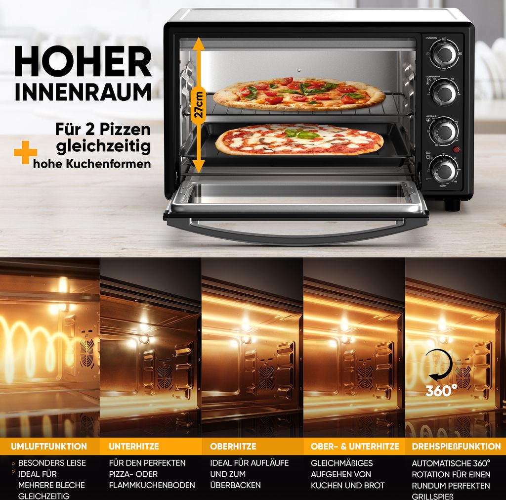 Stillstern Minibackofen mit Umluft (35L) NEU: CYCLONE PRO+ Produktbild 7